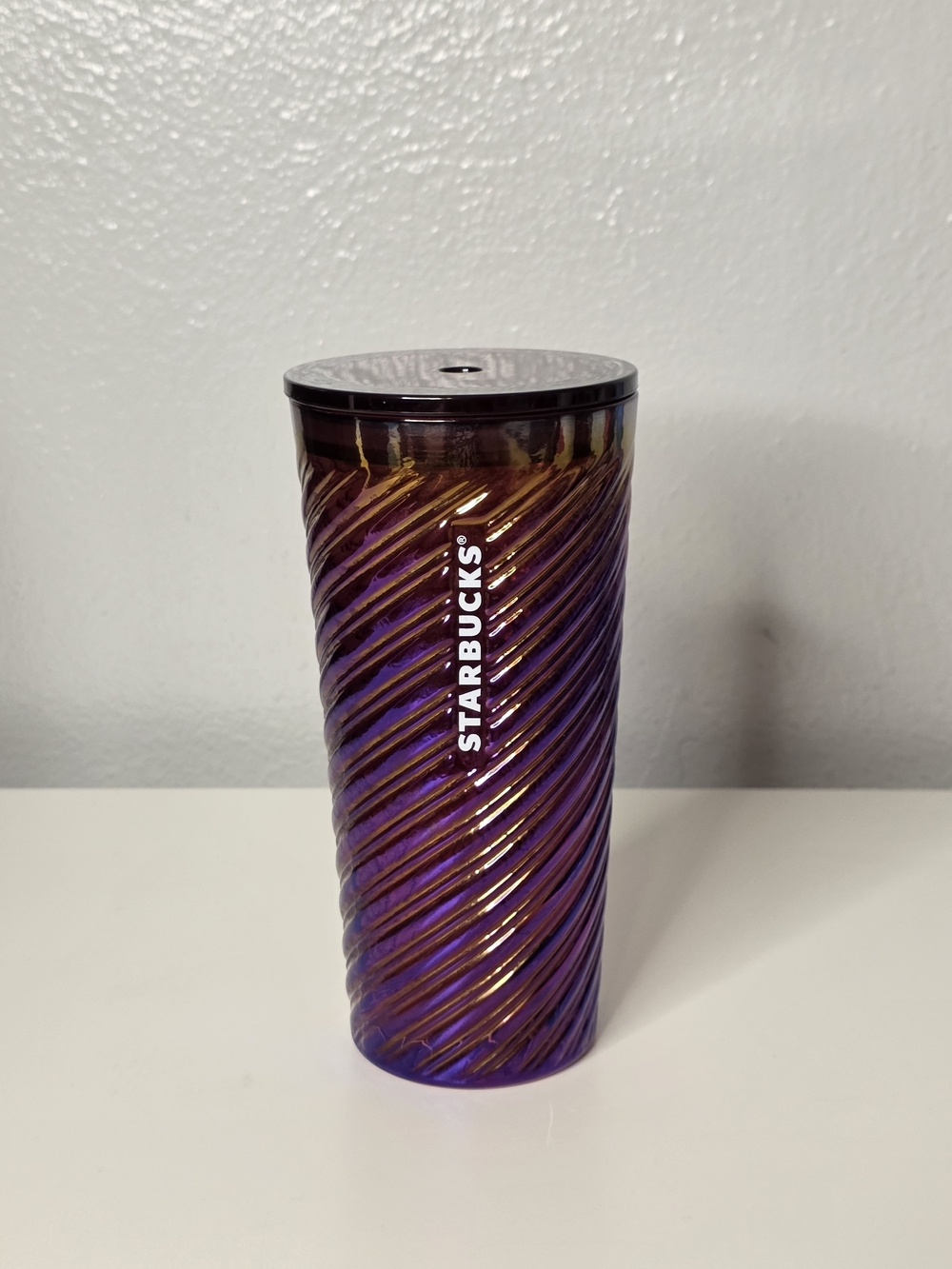 Starbucks Iridescent Purple Ribbed Tumbler